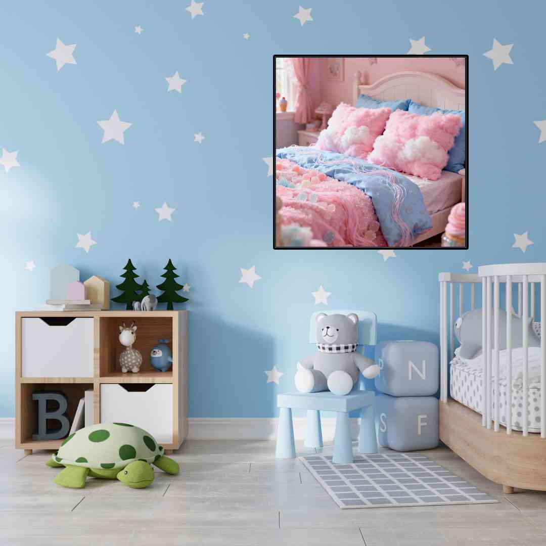 Hattaran pehmeys esitetään houkuttelevana ja leikkisänä unikuvana.
Sockervaddens mjukhet presenteras som en lockande och lekfull drömvision.
The softness of cotton candy is shown as an inviting and playful dream vision.