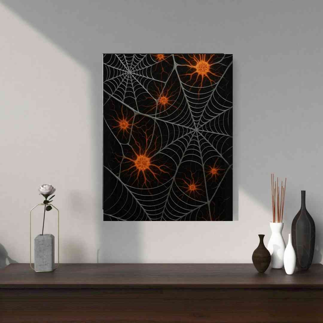 Abstrakti neuroverkkojen malli, joka yhdistää teknologiaa ja luonnollista hermojärjestelmää.
 Abstrakt modell av neurala nätverk som förenar teknik och naturliga nervsystem.
 Abstract model of neural networks combining technology and natural nervous system.