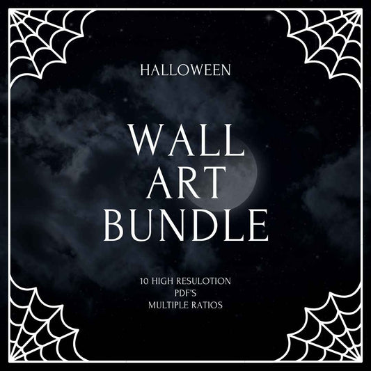 Halloween-paketti – 10 upeaa digitaalista PDF-taideteosta | Digitaalinen lataus