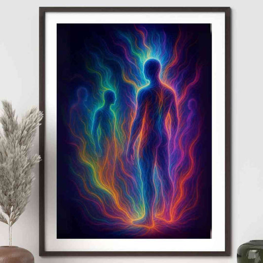 Digitaalinen Aura fields seinätaide, Digital Aura fields wall art, digital aura fields väggkonst