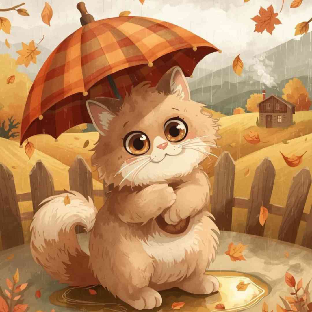 söt katt under paraply, cute ca under umbrella, suloinen kissa sateenvarjon alla