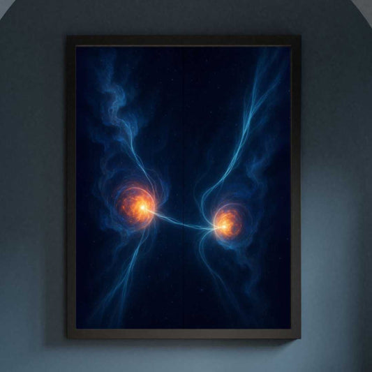 Moderni sininen abstrakti maalaus, Modern blue abstract painting, blå modern abstrakt målning