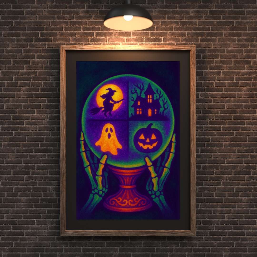Spökhus och häxa, kummitustalo ja noita, haunted house and a witch