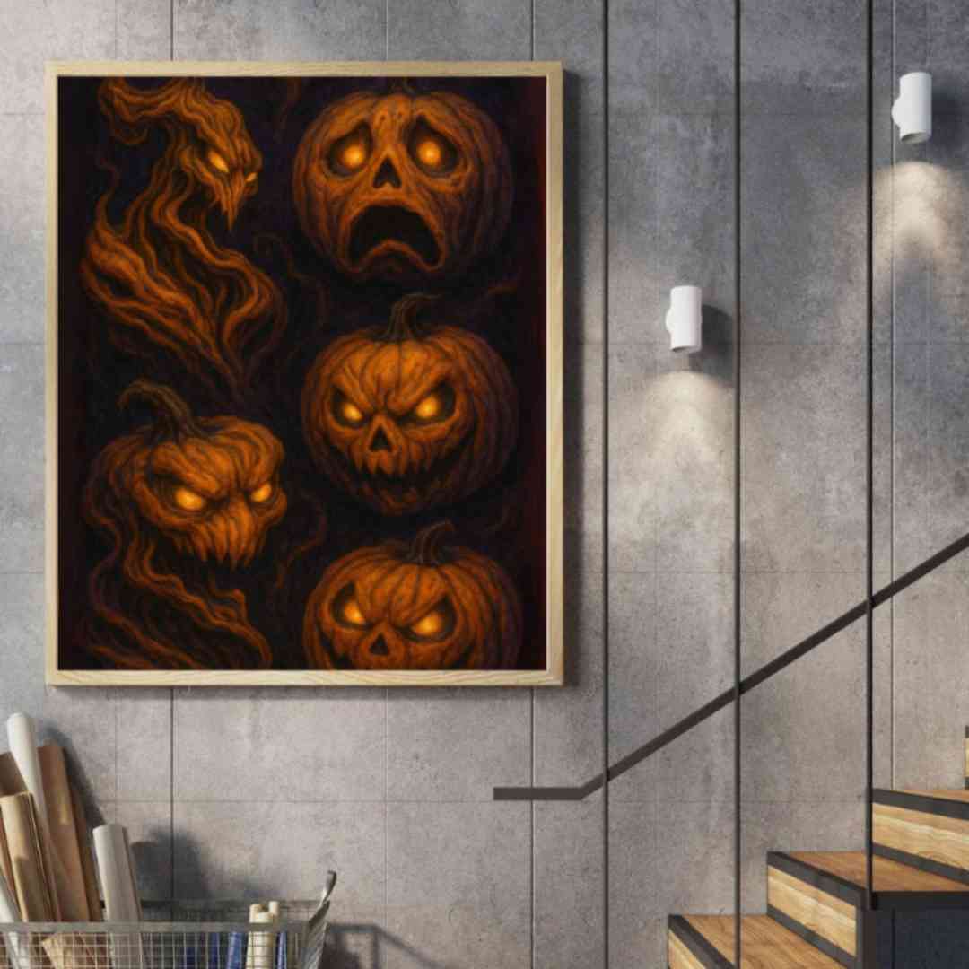 haunted pumpkins, besatta pumpor, aavemaisia kurpitsoja