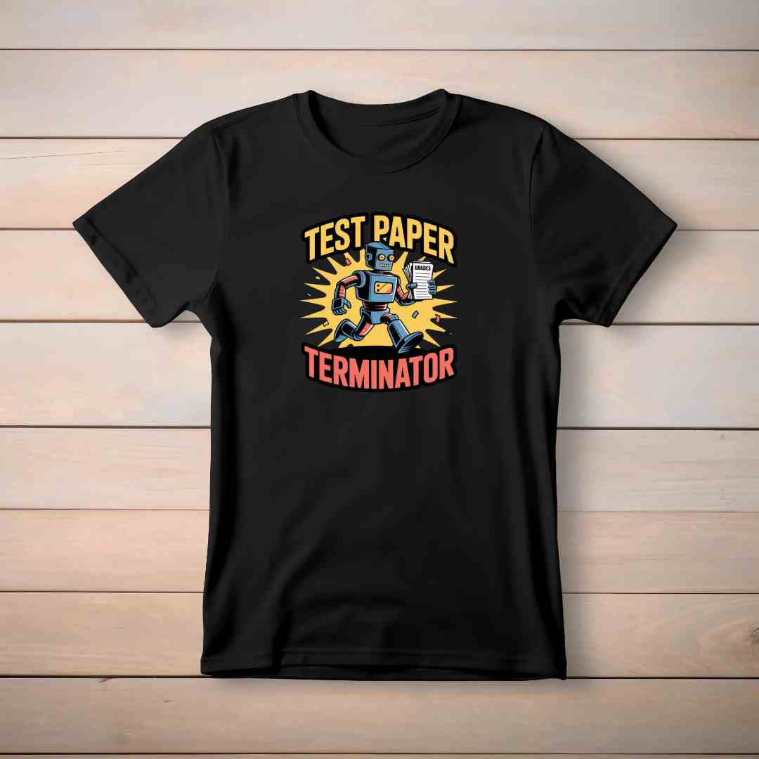 t-paita missä opettaja printti, t-shirt with teacher print, t-skjorta med lärare print